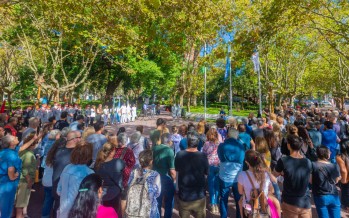 Se realizó en Plaza Mitre un acto por el Día de la Memoria