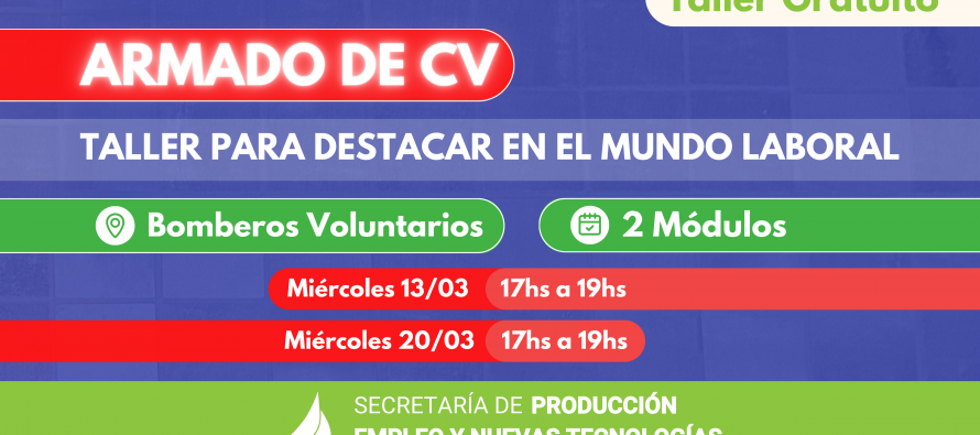 Taller gratuito de armado de CV, Carta de Presentación y FODA