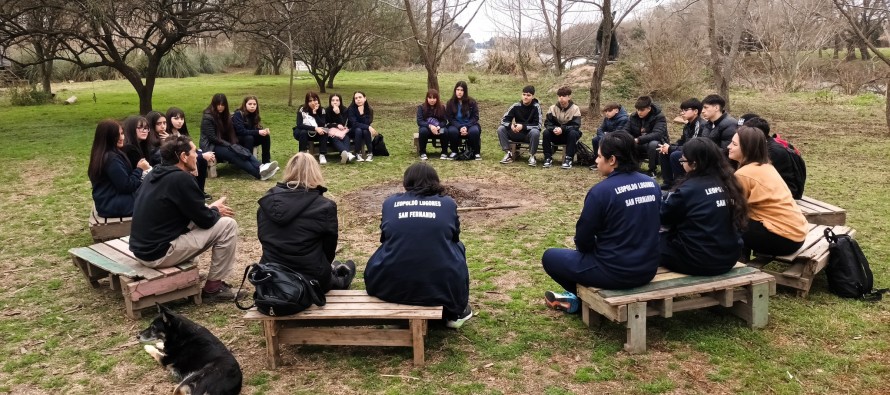Estudiantes del Colegio Leopoldo Lugones visitaron el sitio sagrado Punta Querandí