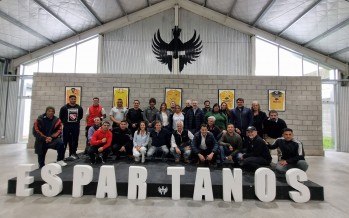 Juan Andreotti visitó el penal de San Martín junto a la Fundación Espartanos