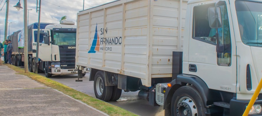 El Municipio envió dos camiones con ayuda para Bahía Blanca