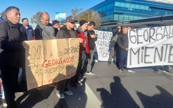 Acto y corte de los trabajadores de Georgalos