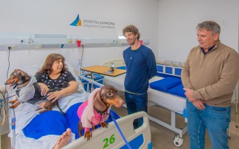 Presentaron un programa de visitas terapéuticas con animales en el Hospital Municipal