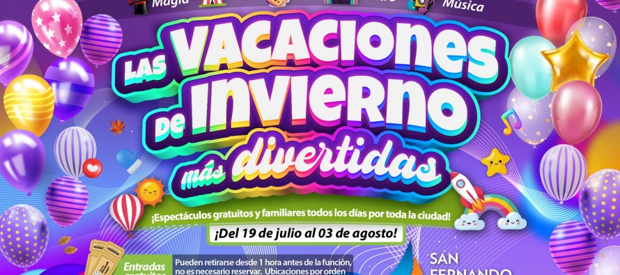 Cartelera de actividades para las vacaciones de invierno