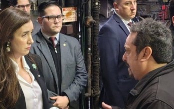 Victoria Villarruel visitó FATE y recibió demandas del sindicato de neumáticos