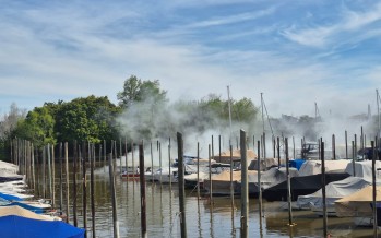 Incendio en Amarras del Norte: dos embarcaciones quemadas y un herido