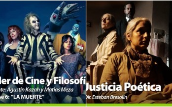 Cartelera del Martinelli: taller de cine y la obra Justicia Poética