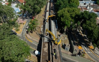 Renovación de vías sobre el paso bajo nivel de Simón de Iriondo