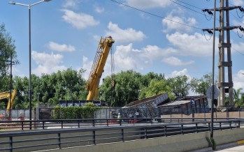 Colisión y descarrilamiento de trenes de carga en el túnel de Sobremonte