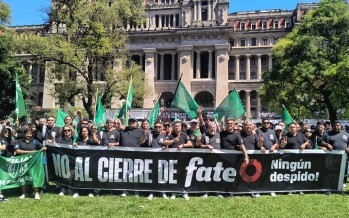 Trabajadores de FATE movilizan a la Secretaría de Trabajo