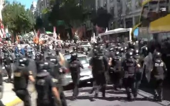 Incidentes en la Secretaria de Trabajo: trabajadores de FATE fueron reprimidos por la policía