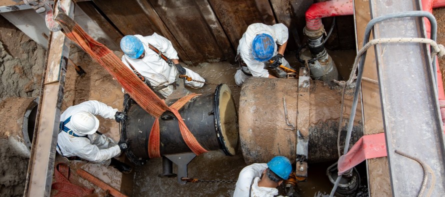 Corte del suministro de agua: AySA informó que repara una importante cañería en nuestra ciudad