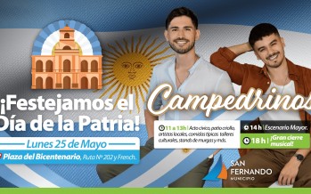 En la Plaza del Bicentenario se festejará el 25 de Mayo con “Campedrinos” y un acto cívico
