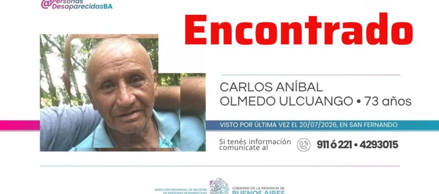 Último momento: encontraron a Carlos Olmedo, el vecino que parece Alzheimer