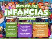 Sábados de juegos y shows gratuitos por el Mes de las Infancias