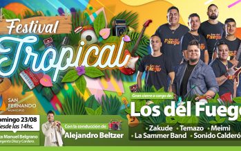Festival tropical gratuito en la Plaza Manuel Belgrano con el cierre de «Los del Fuego»