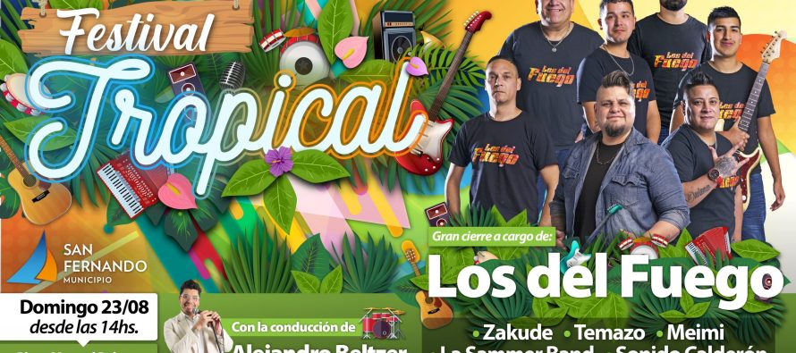 Festival tropical gratuito en la Plaza Manuel Belgrano con el cierre de «Los del Fuego»