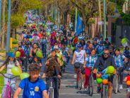 La Bicicleteada Familiar unió la ciudad con 10 puntos de partida y una gran fiesta en el Parque Náutico